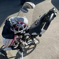 Golfsæt1 Golfsæt dame næsten ny Cobra med Clicgear vogn