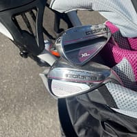 Golfsæt6 Golfsæt dame næsten ny Cobra med Clicgear vogn