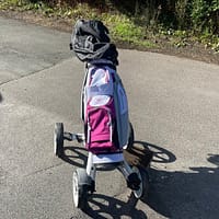 Golfsæt8 Golfsæt dame næsten ny Cobra med Clicgear vogn