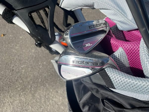 Golfsæt6 Golfsæt dame næsten ny Cobra med Clicgear vogn