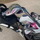 Golfsæt4 Golfsæt dame næsten ny Cobra med Clicgear vogn