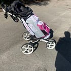 Golfsæt9 Golfsæt dame næsten ny Cobra med Clicgear vogn